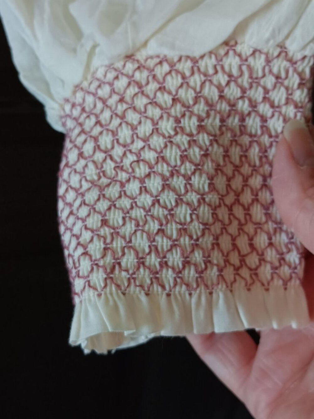 CALYPSO ST. BARTH Cream and Pink Embroidered and Ruffled Peasant Blouse Size S - Picture 6 of 15